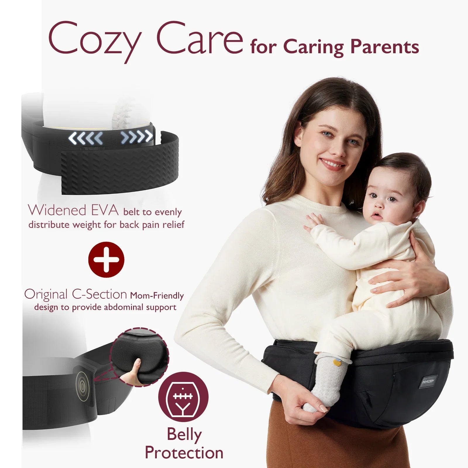 Porte-bébé Momcozy Wander360 à hanche