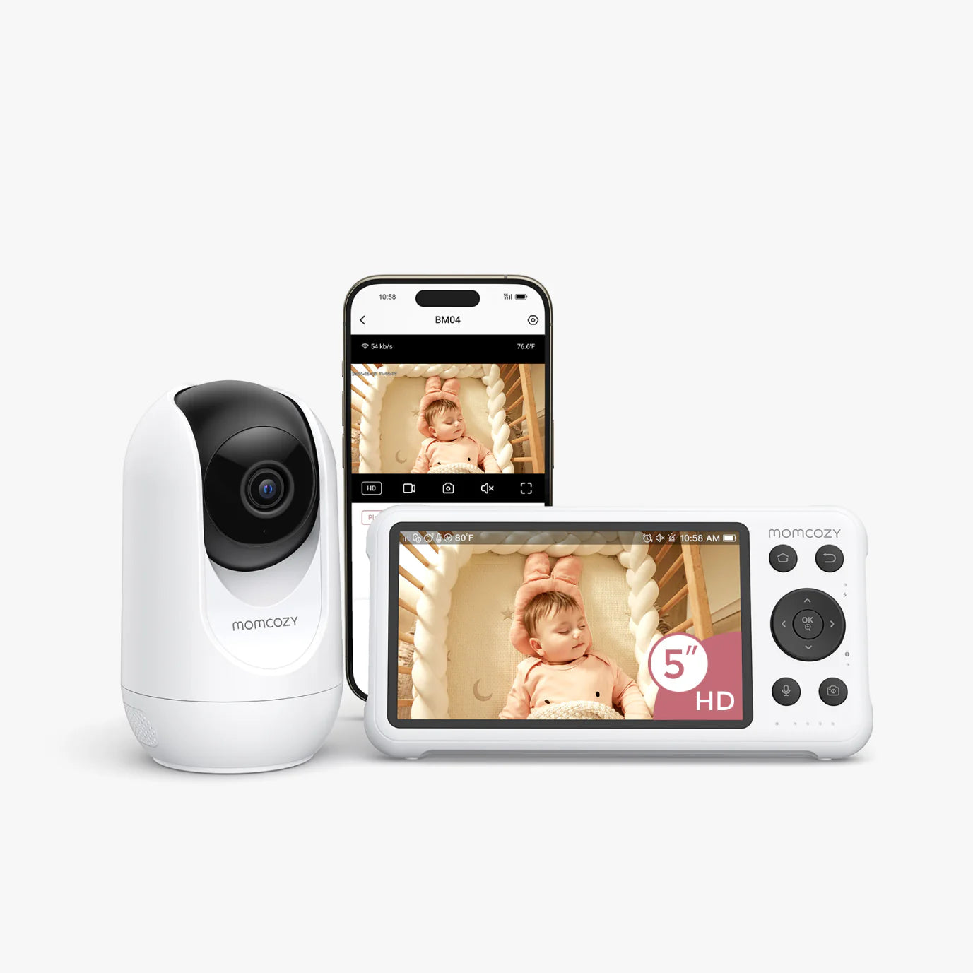 Momcozy 5-Inch Dual-mode Smart Baby Monitor-BM04