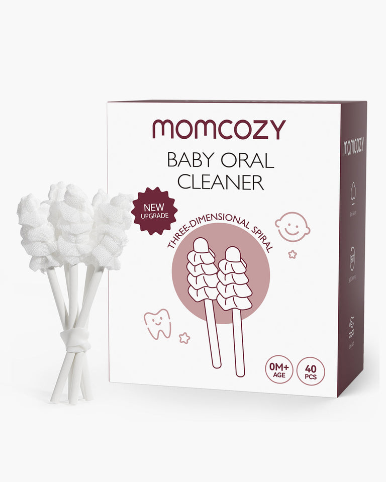 Translation missing: fr.Momcozy Oral Care Series: Baby Finger à dents Brosse, Baby Wipes Brosse, Nettoyer pour bébé, brosse à dents pour bébé