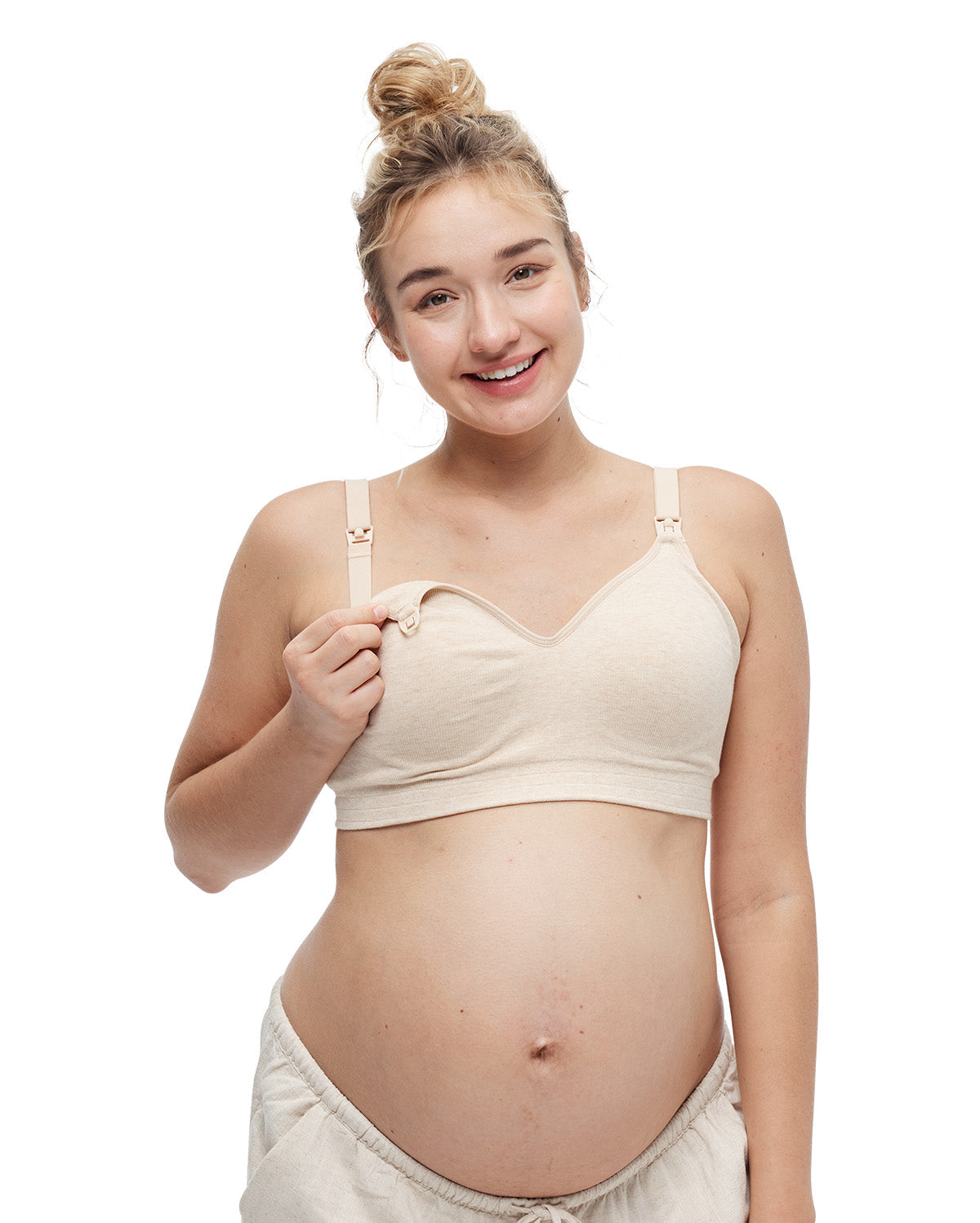 Momcozy Soft U.S. Cotton Seamless Maternity Bra