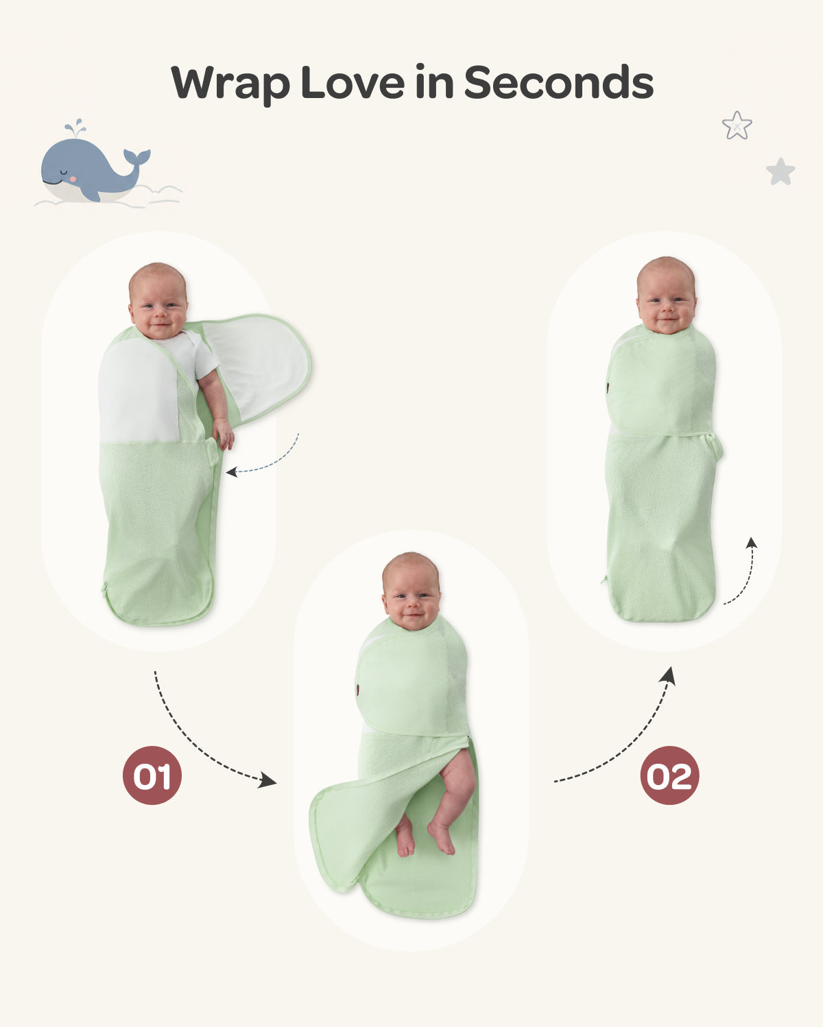 Mapas de bebé Momcozy Muslin Swaddle, 4 paquete