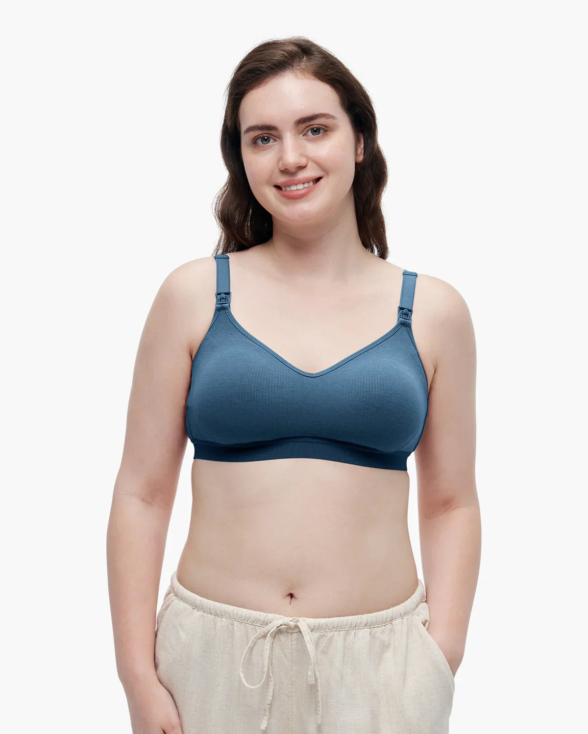 Soutien-gorge de tirage sans fil et sans coutures en tissu Tencel™ Momcozy