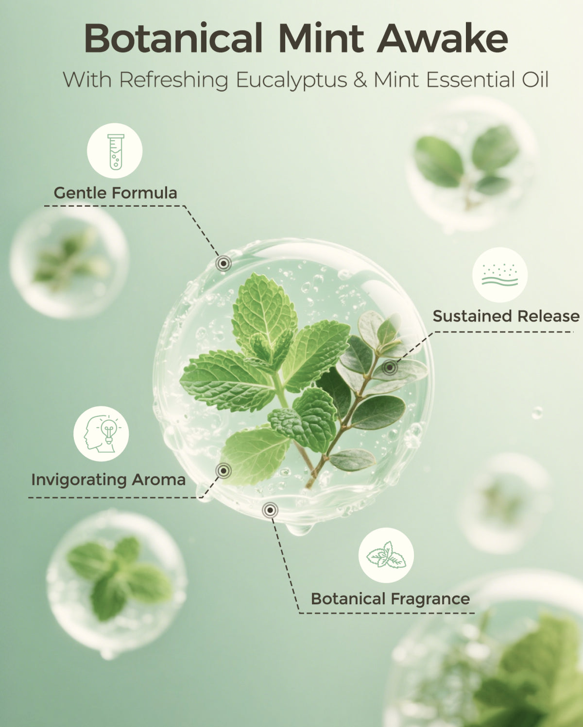 Momcozy Pastilles de Douche Menthe & Eucalyptus (14 pièces)