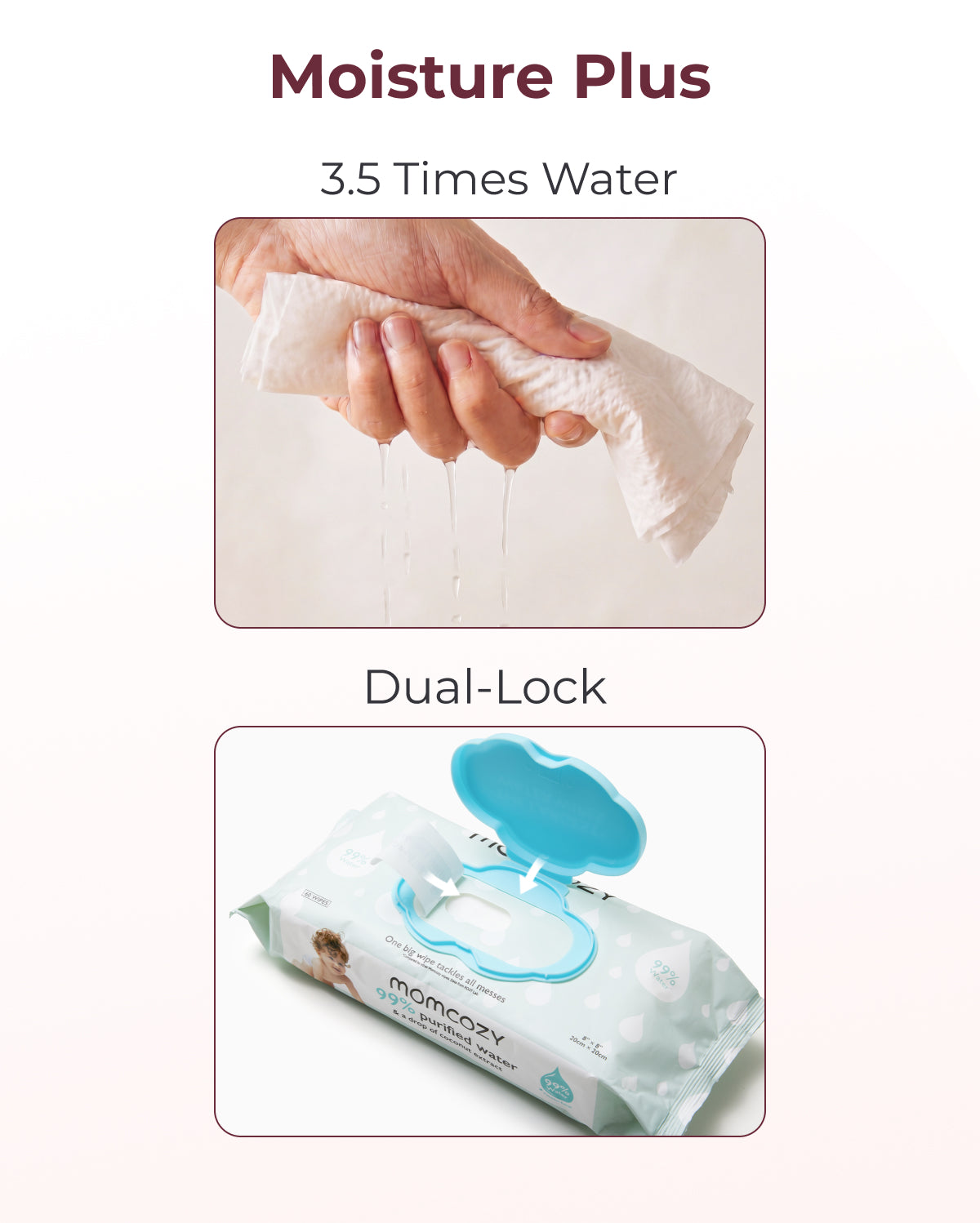 99% Water Baby Wipes - Higher Level of Purity