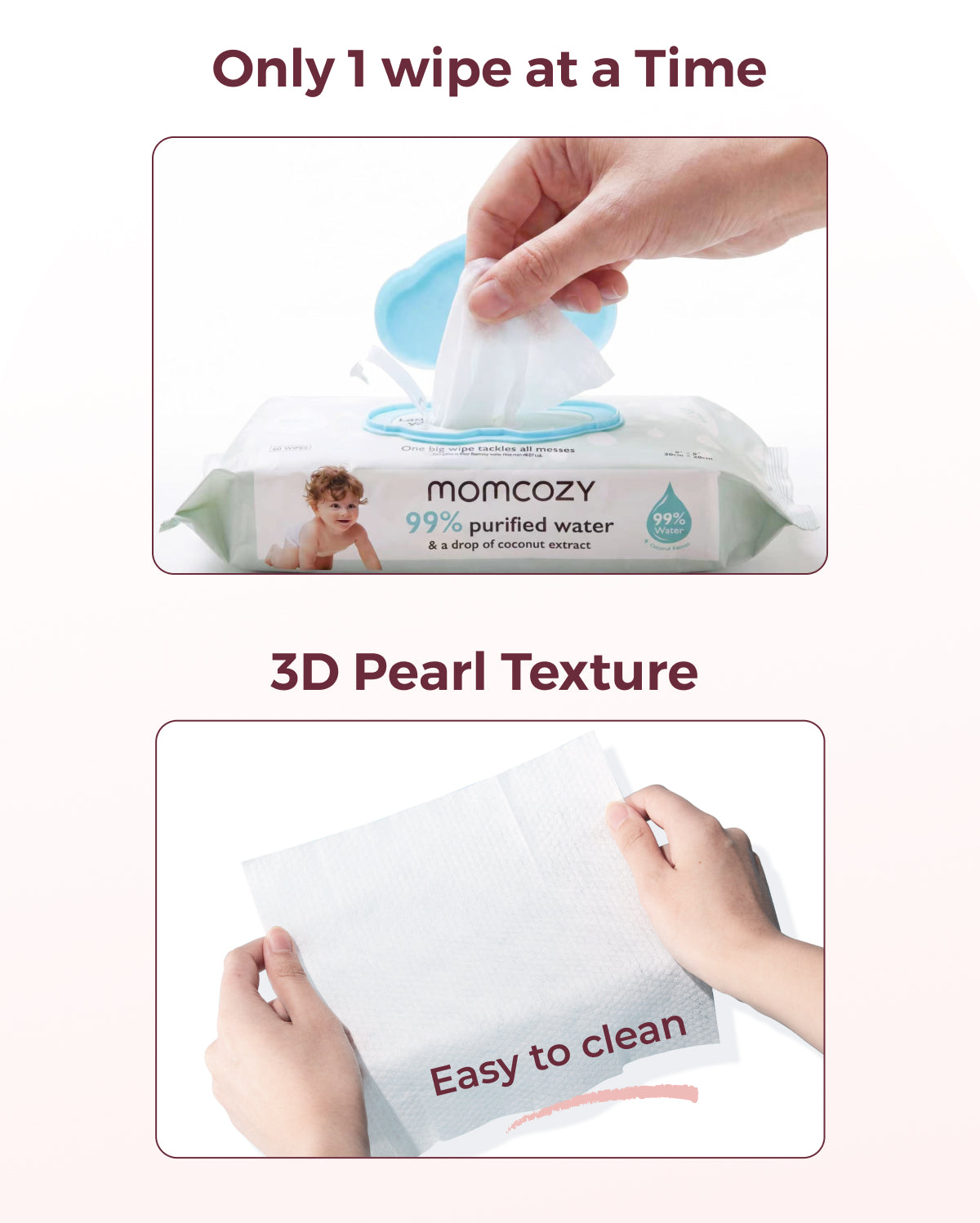 99% Water Baby Wipes - Higher Level of Purity