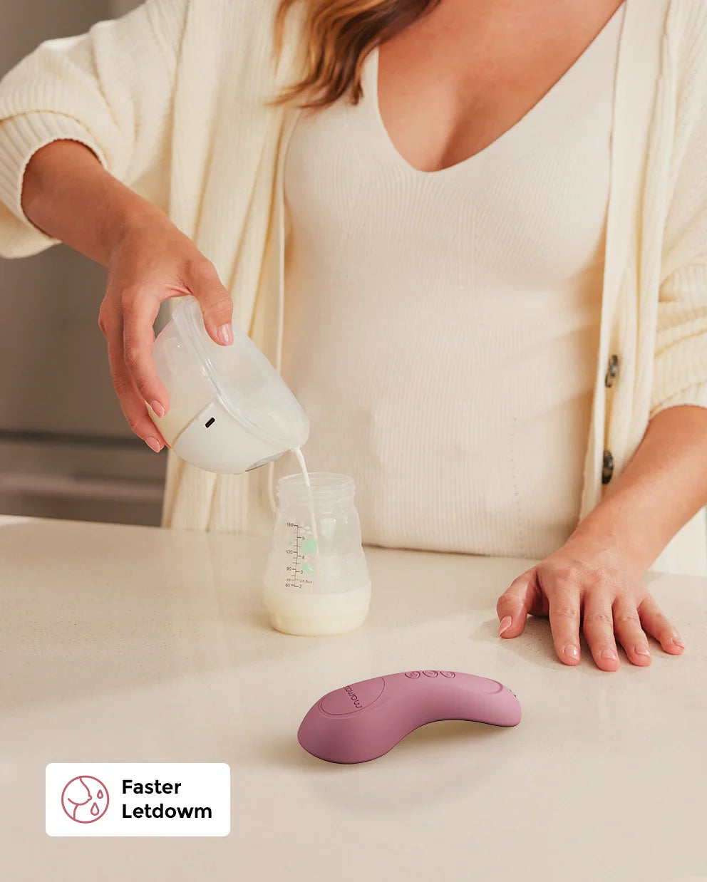 Masseur de lactation à pétrissage réglable en 3 modes
