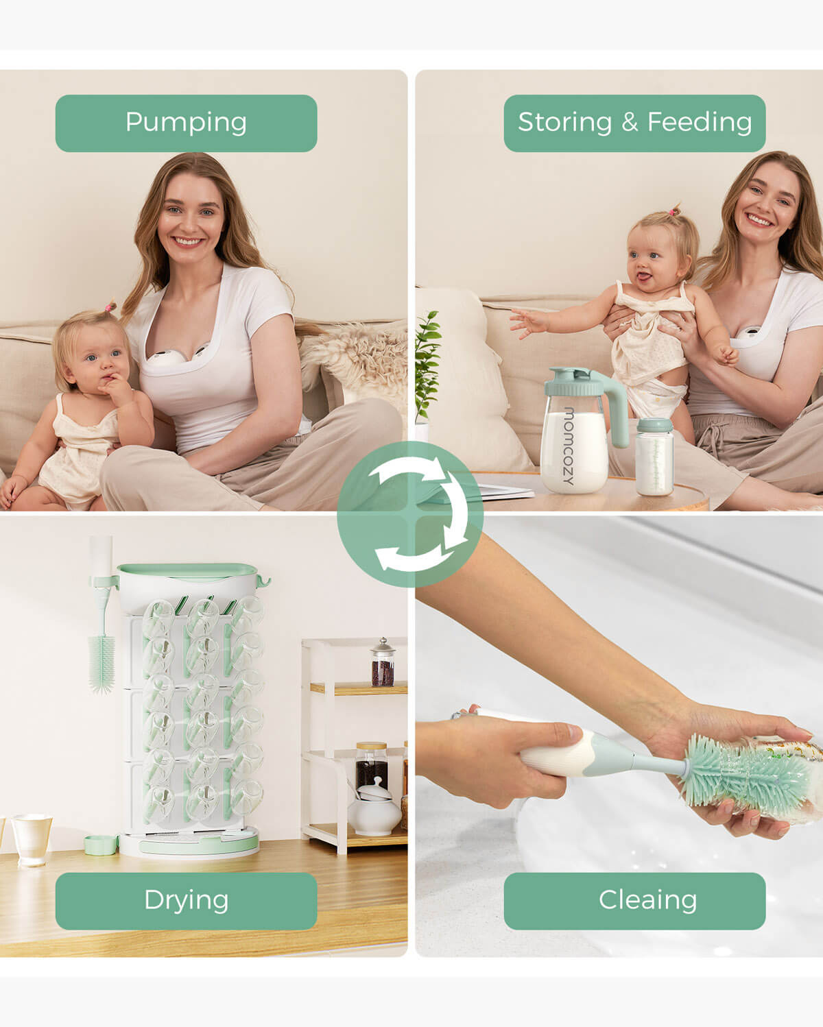 Momcozy DIY Größeres Flaschentrockengestell für 18 Flaschen