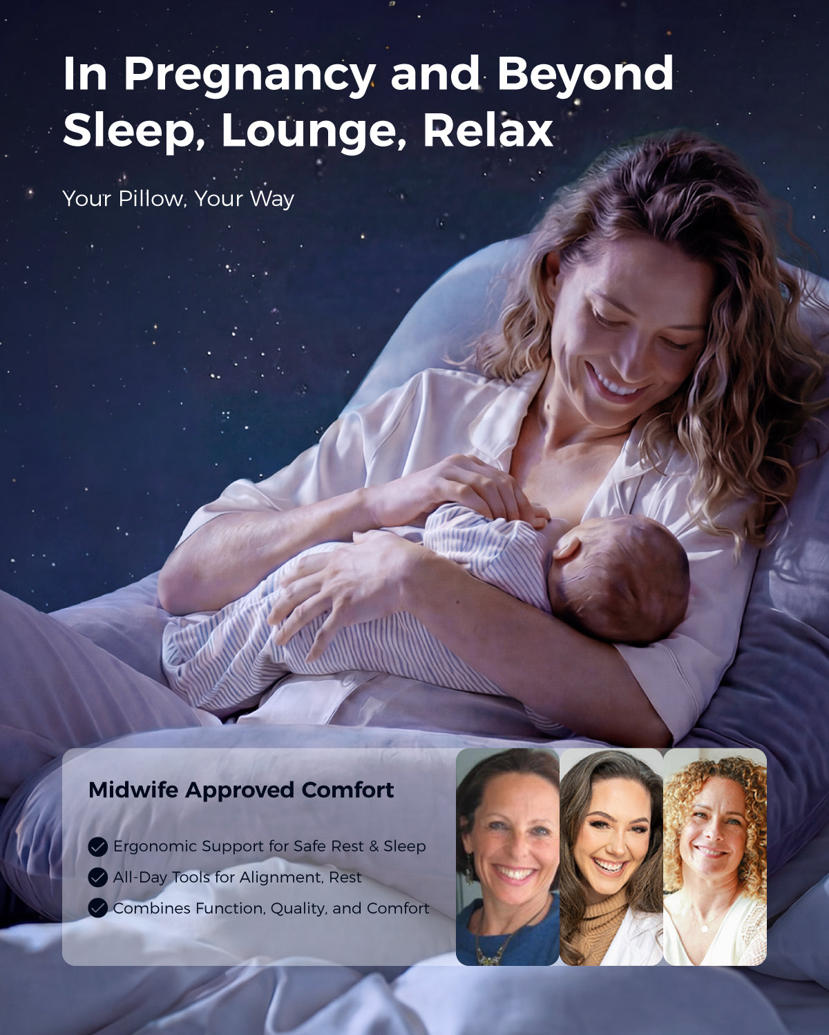 Huggable -  U Shaped Maternity Body Pillow