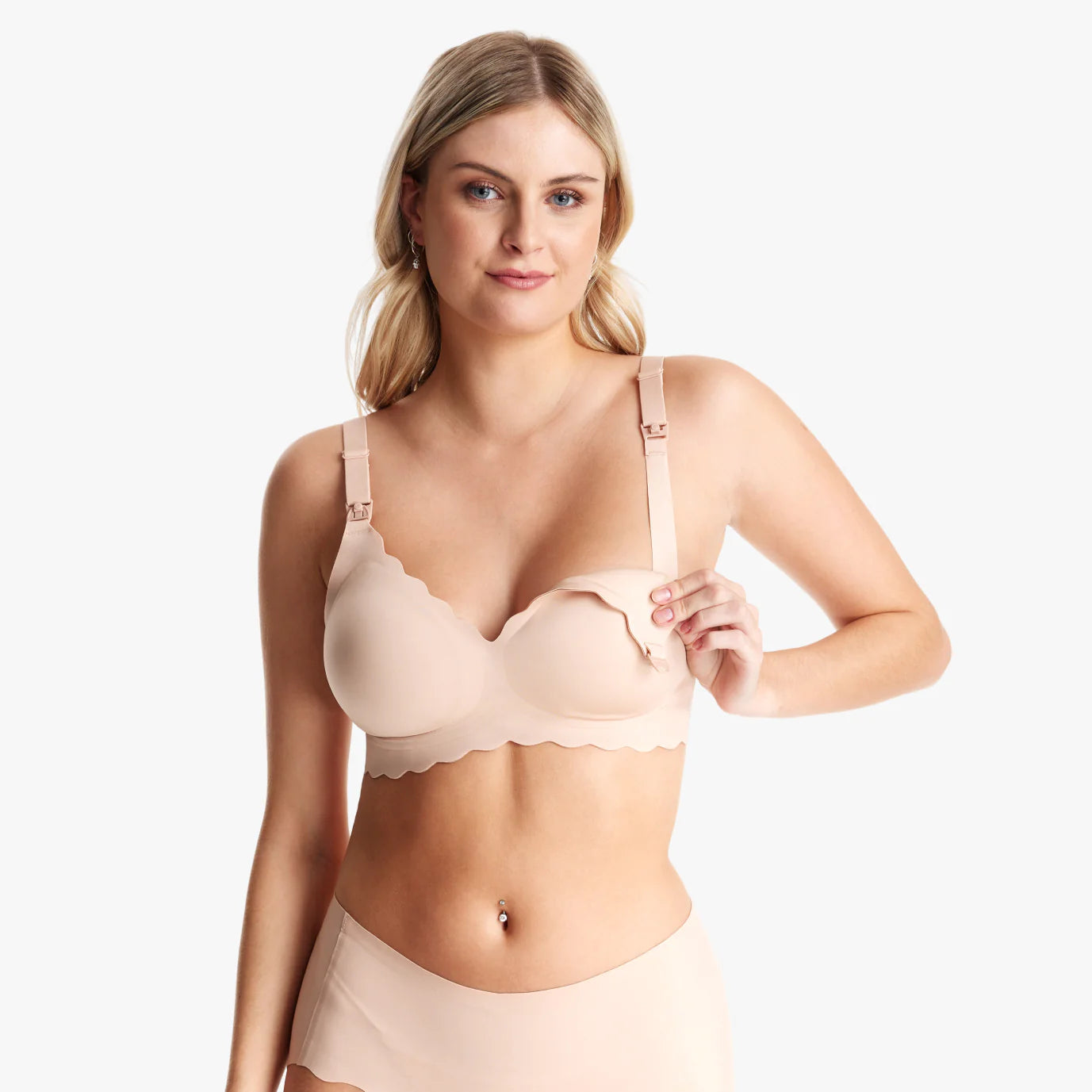 Jelly Strip - Sujetador de lactancia con realce floral sin costuras - YN46