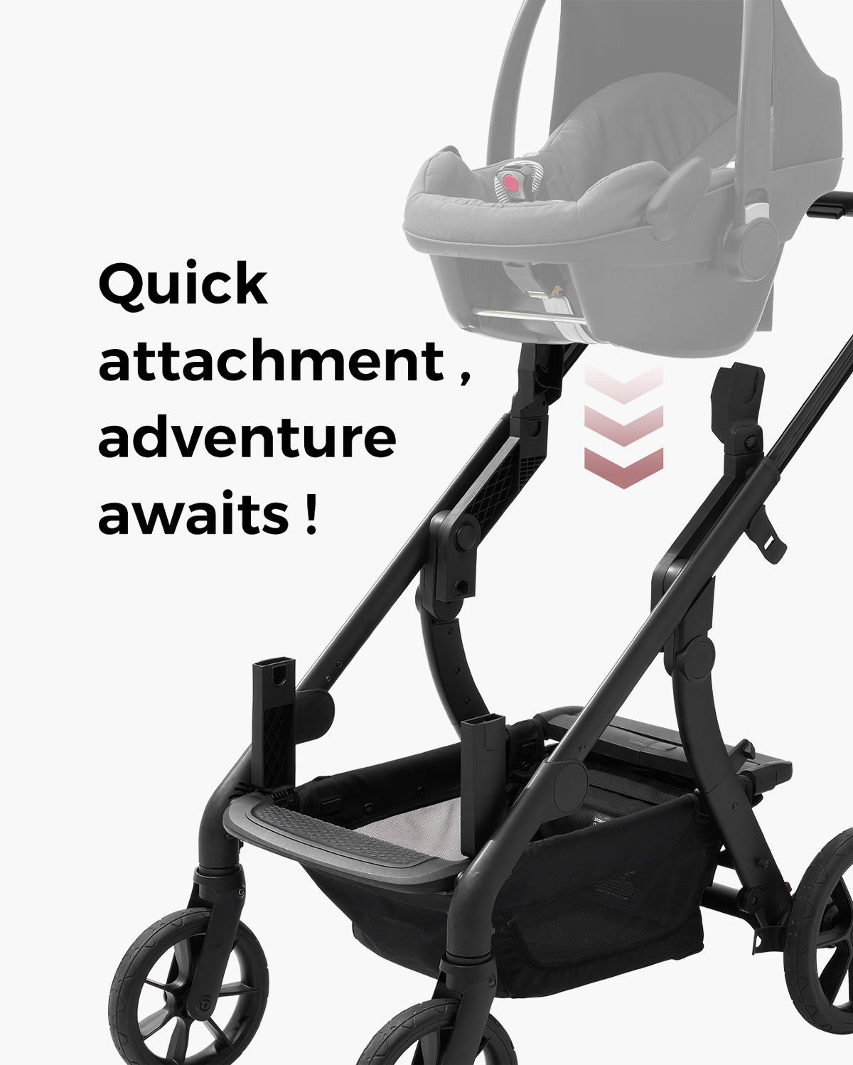 Adaptador de silla de coche para el cochecito de bebé Momcozy ChangeGo