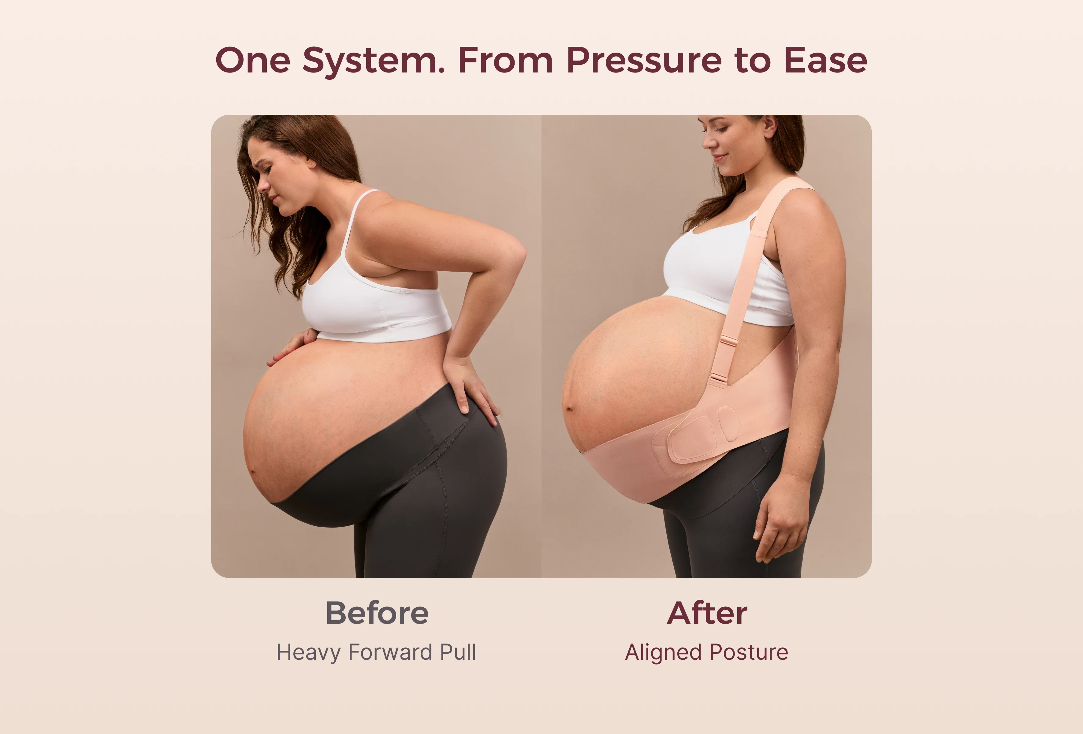 Ceinture de grossesse ergonomique pour soutien du ventre et du dos Momcozy