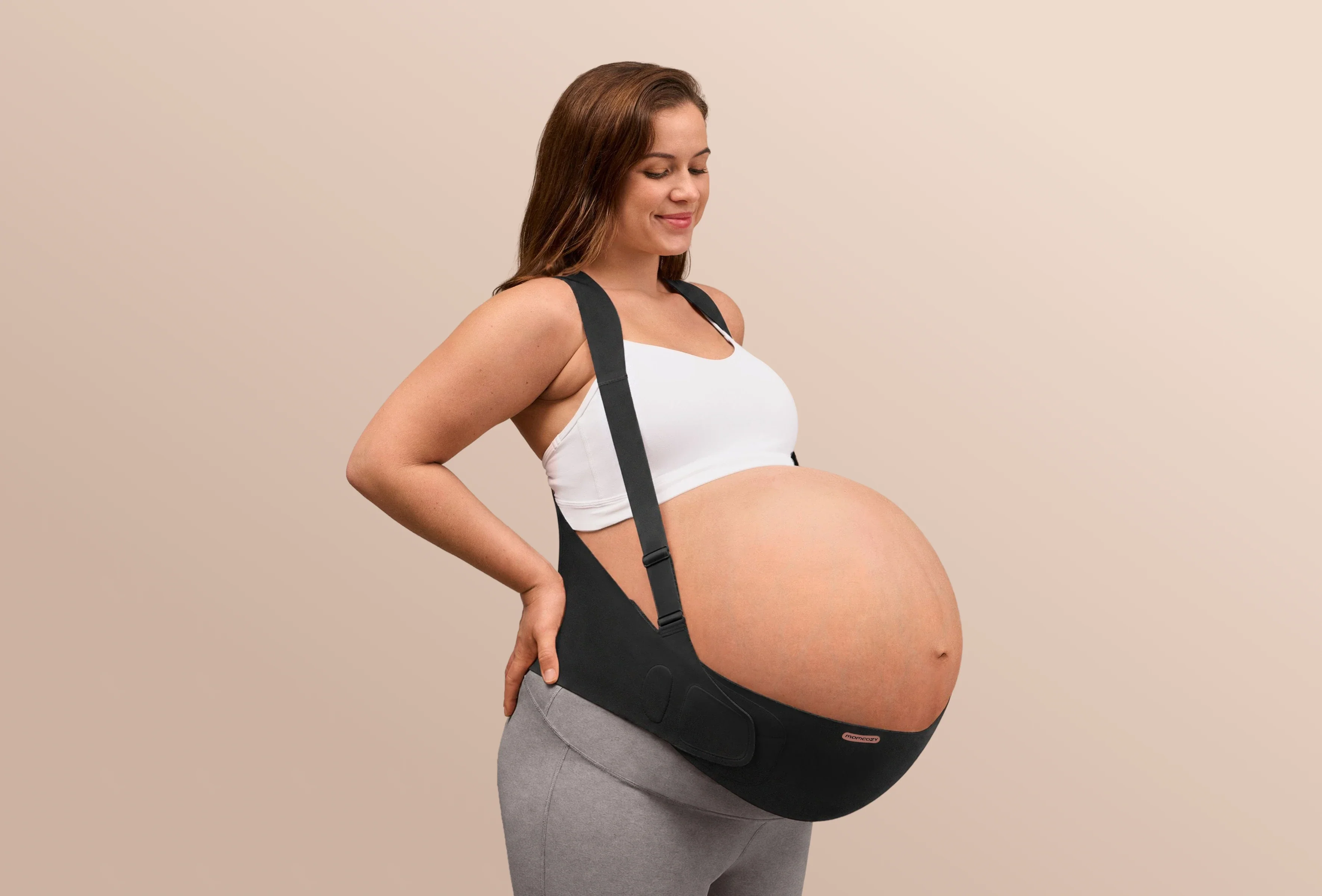 Ceinture de grossesse ergonomique pour soutien du ventre et du dos Momcozy