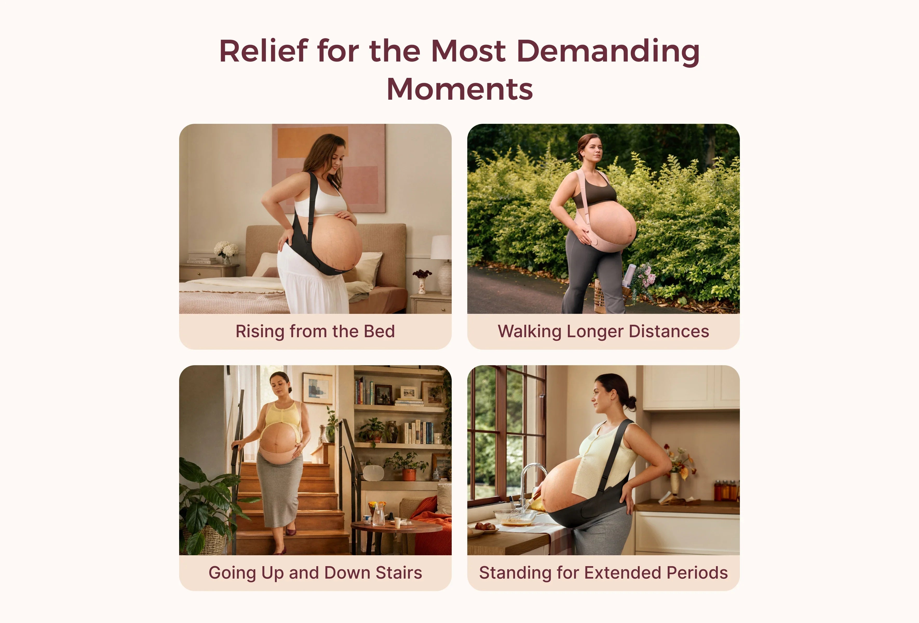 Ceinture de grossesse ergonomique pour soutien du ventre et du dos Momcozy