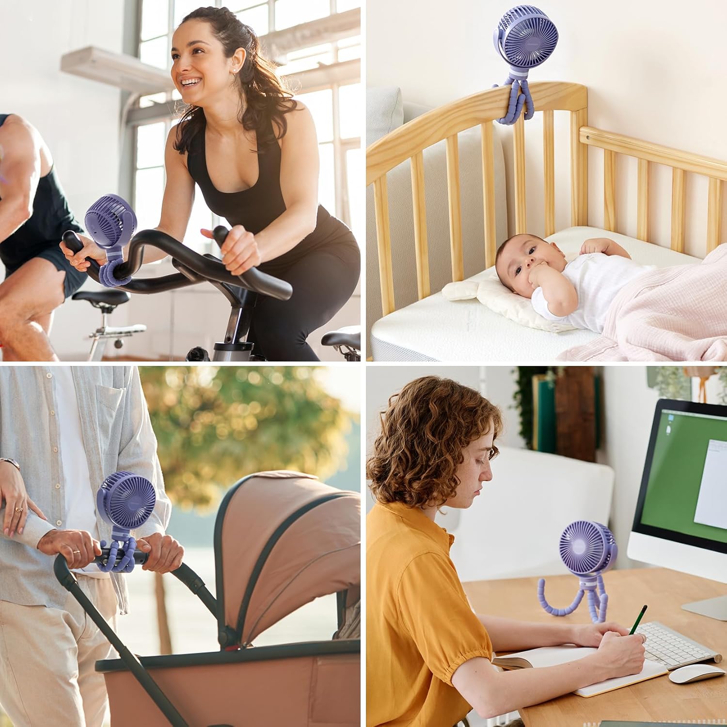 Ventilador portátil recargable por USB para viajes