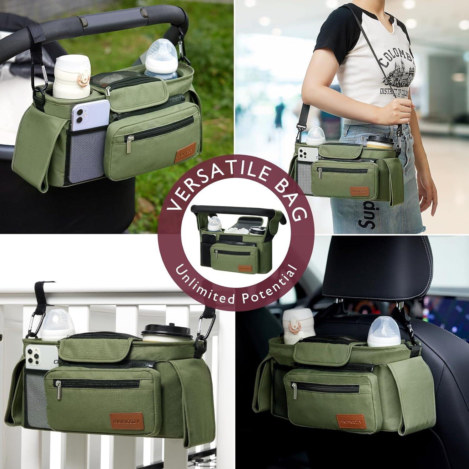 Momcozy Stroller Organizer - All-in-One Cup Holder & Pet Strollers