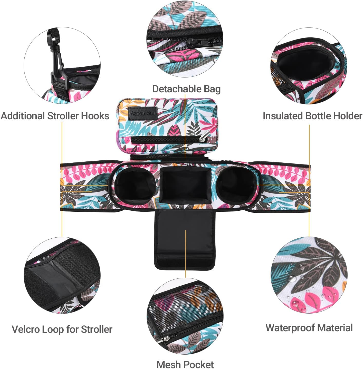 Momcozy Stroller Organizer - All-in-One Cup Holder & Pet Strollers