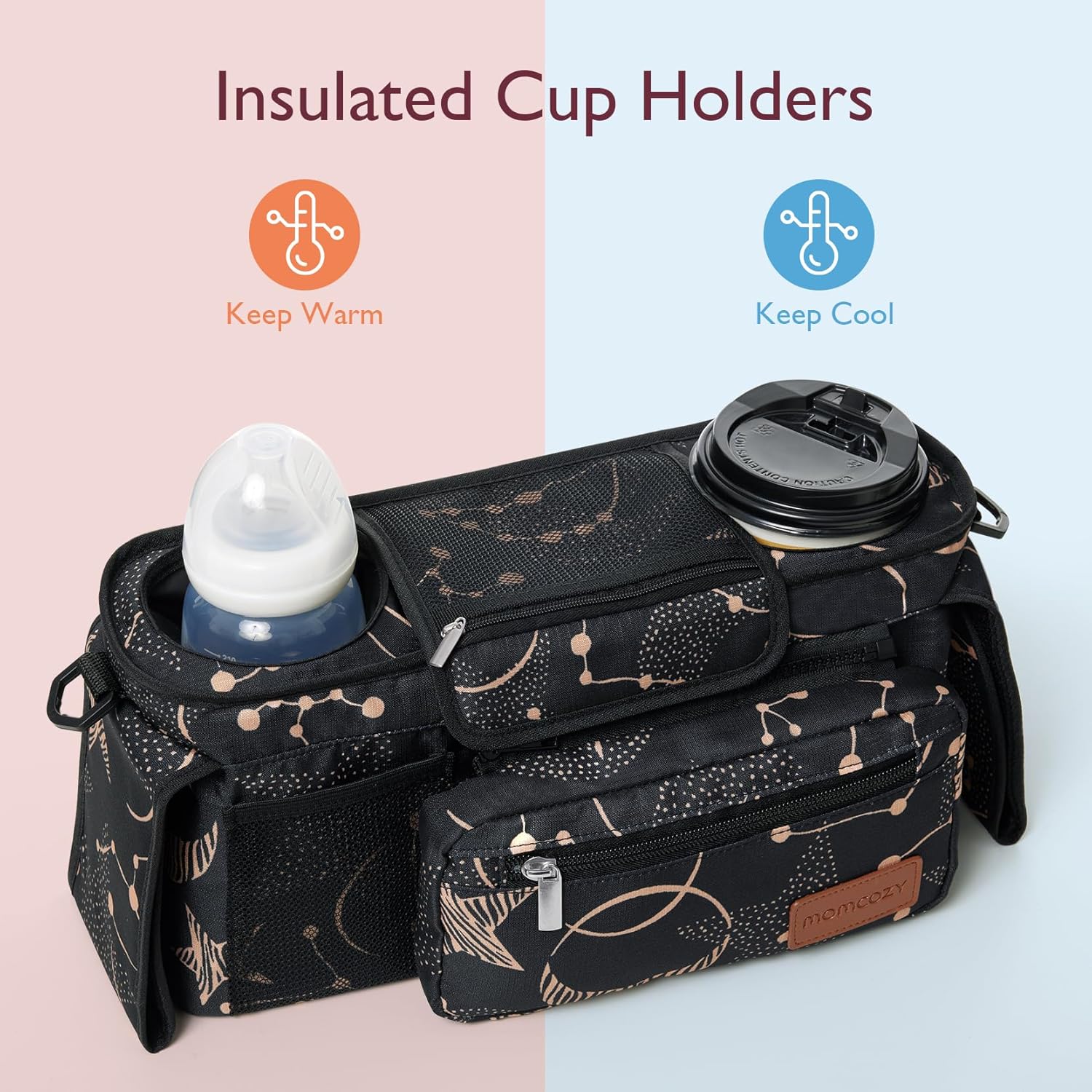 Momcozy Stroller Organizer - All-in-One Cup Holder & Pet Strollers