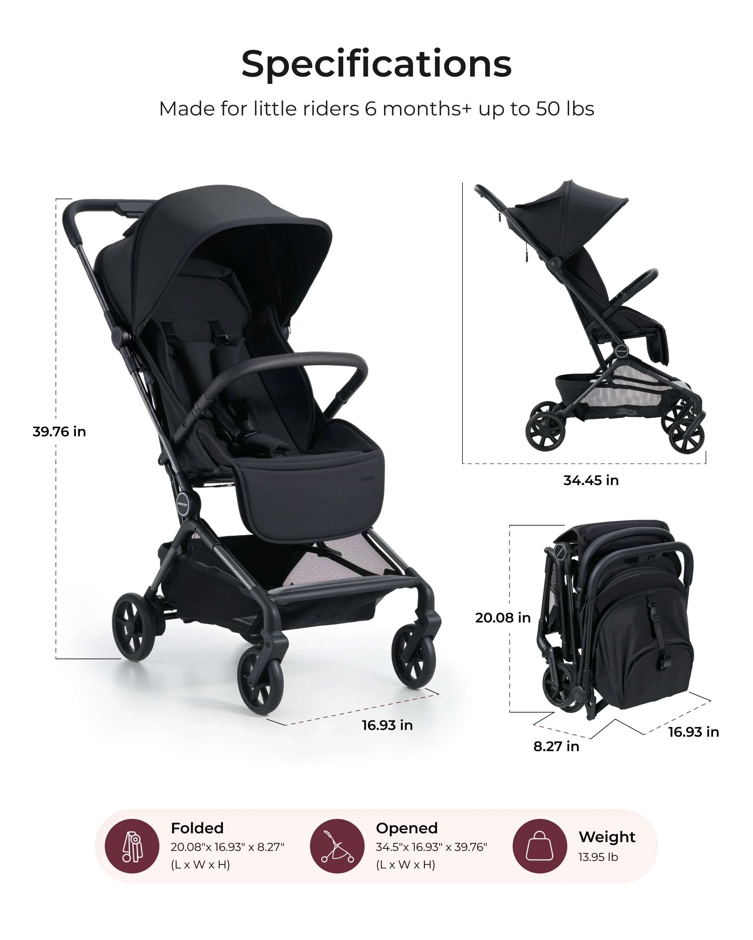 Momcozy Tuckgo Carbon Fiber Travel Stroller