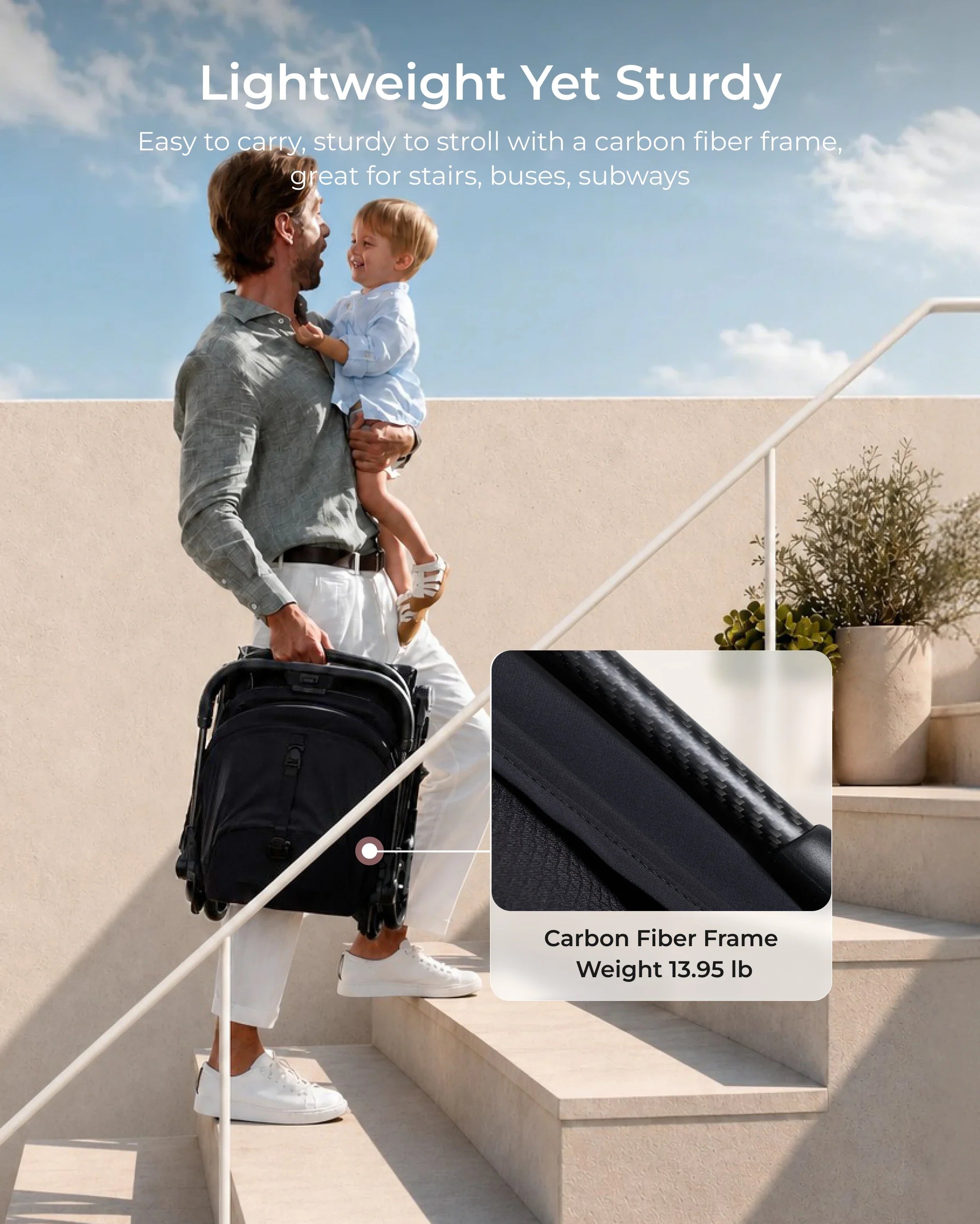 Momcozy Tuckgo Carbon Fiber Travel Stroller