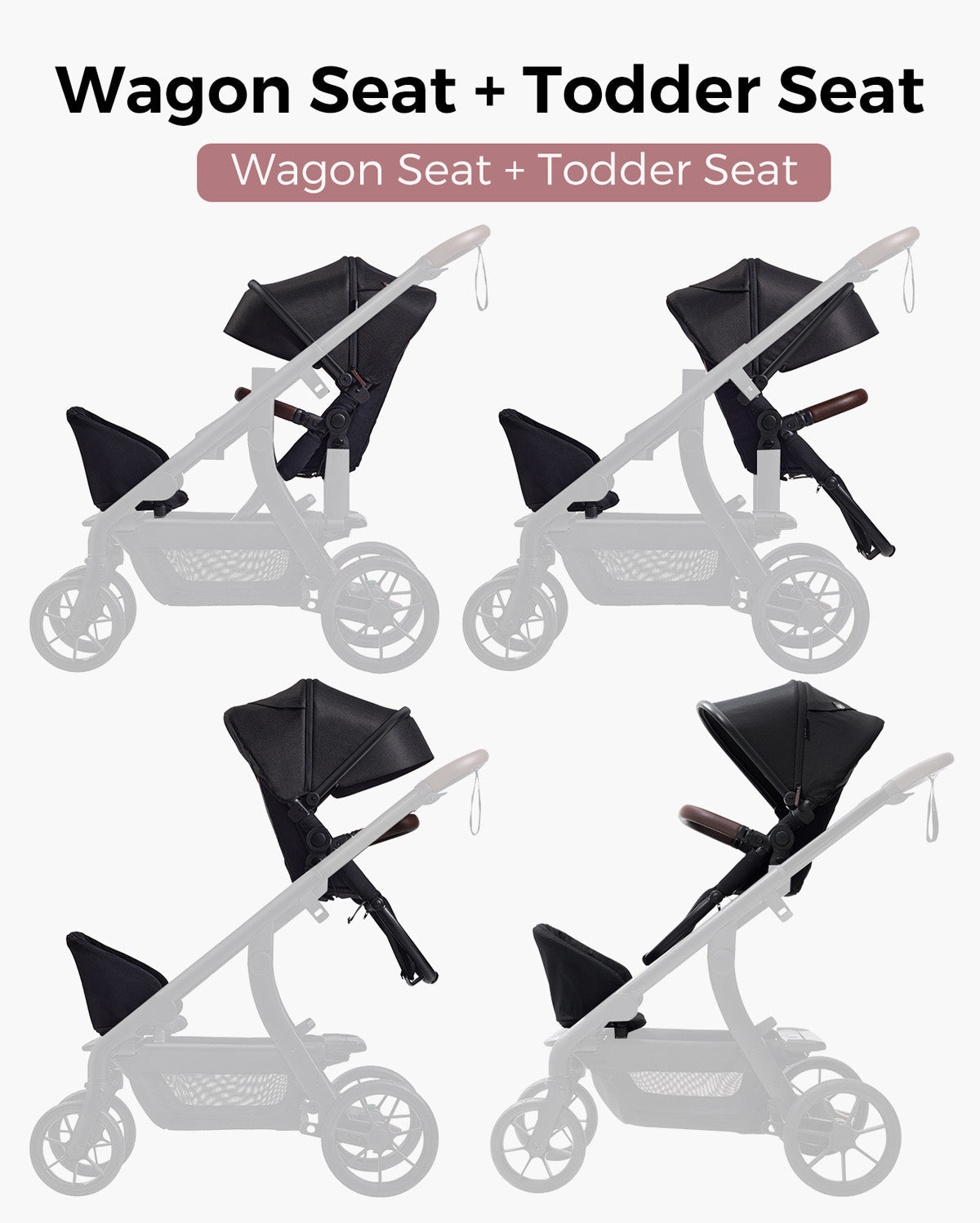 Respaldo Wagon para cochecito de bebé Momcozy ChangeGo